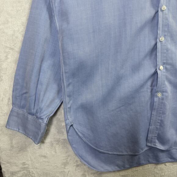 Turnbull & Asser Men's Dress Shirt XL?*READ Blue Classic Luxury Button Down - Picture 3 of 16